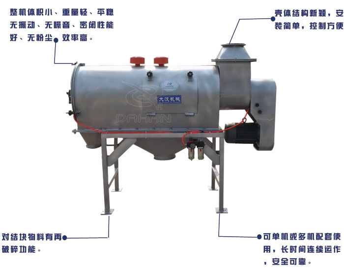 卧式气流筛特点 卧式气流筛特点